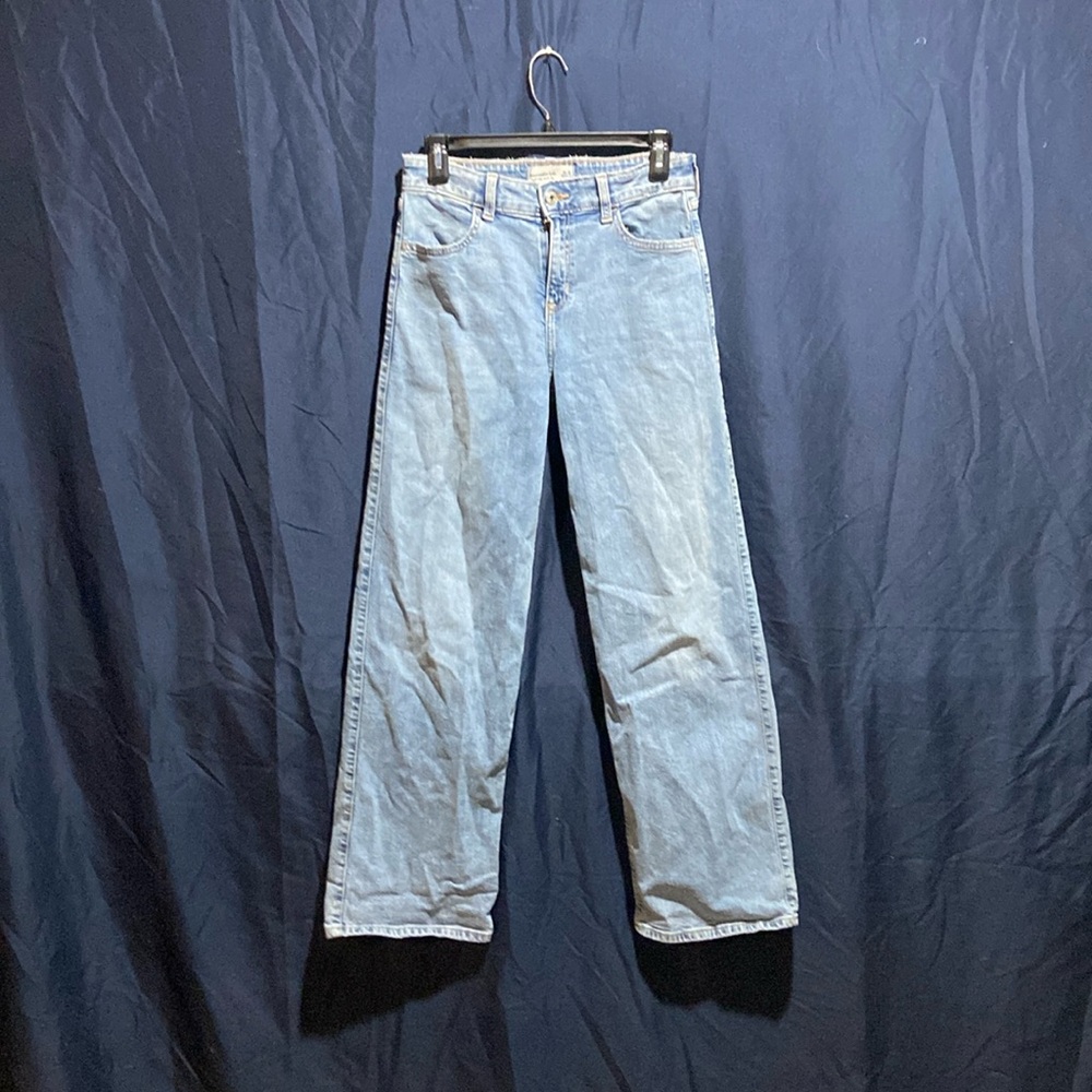 Abercrombie high rise wide leg jeans